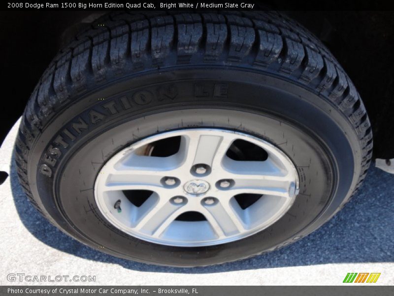 Bright White / Medium Slate Gray 2008 Dodge Ram 1500 Big Horn Edition Quad Cab