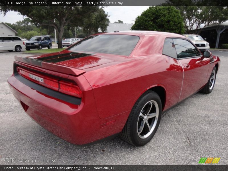 Inferno Red Crystal Pearl / Dark Slate Gray 2010 Dodge Challenger SE