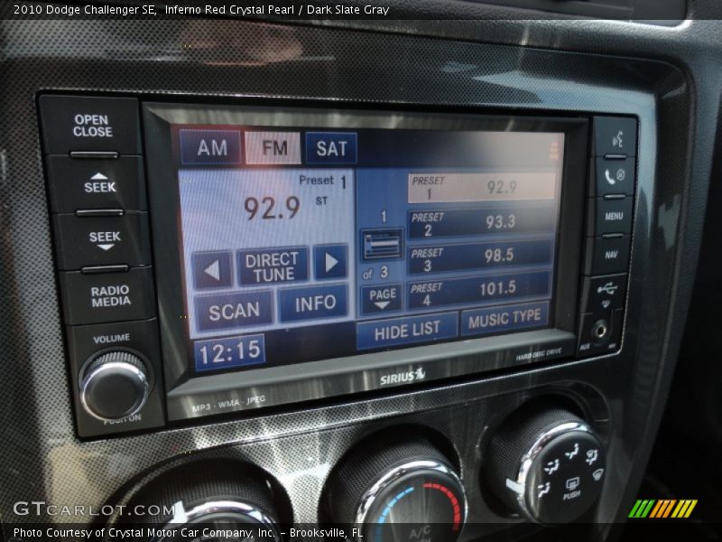 Inferno Red Crystal Pearl / Dark Slate Gray 2010 Dodge Challenger SE