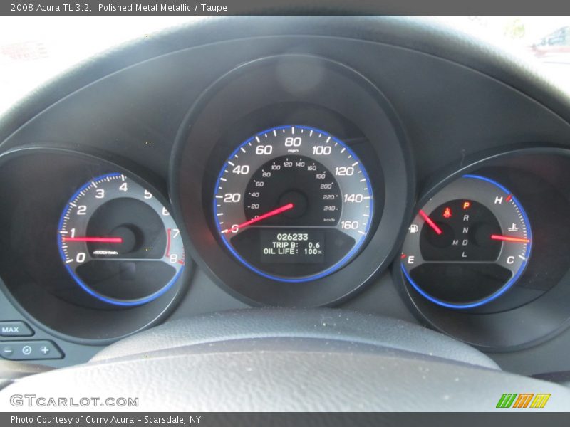 Polished Metal Metallic / Taupe 2008 Acura TL 3.2