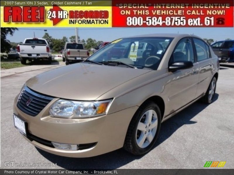 Golden Cashmere / Tan 2007 Saturn ION 3 Sedan