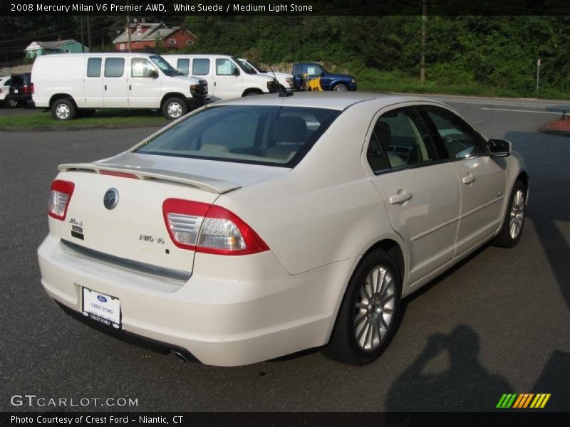 White Suede / Medium Light Stone 2008 Mercury Milan V6 Premier AWD