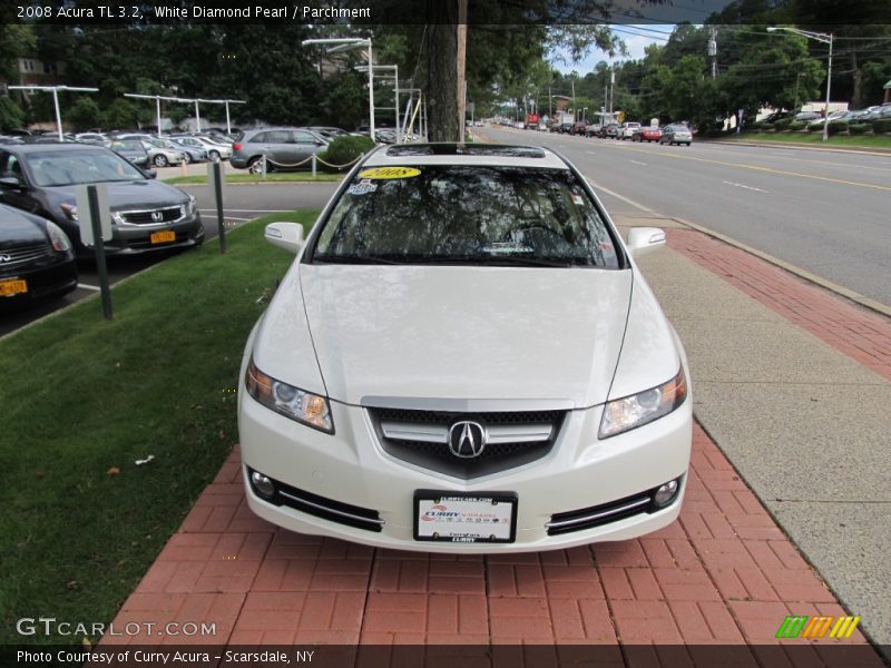 White Diamond Pearl / Parchment 2008 Acura TL 3.2