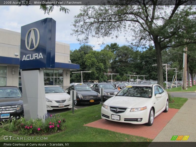 White Diamond Pearl / Parchment 2008 Acura TL 3.2