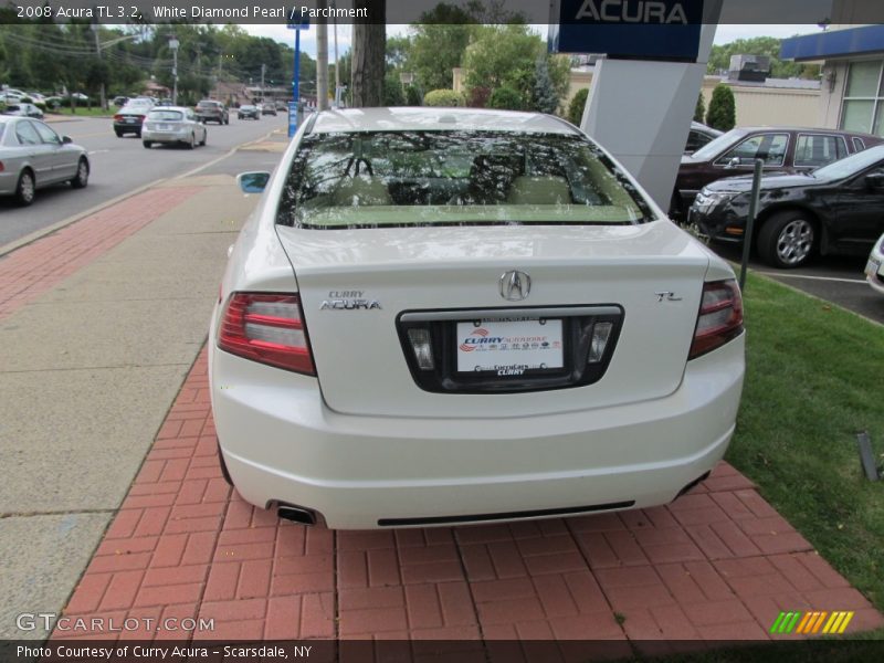 White Diamond Pearl / Parchment 2008 Acura TL 3.2
