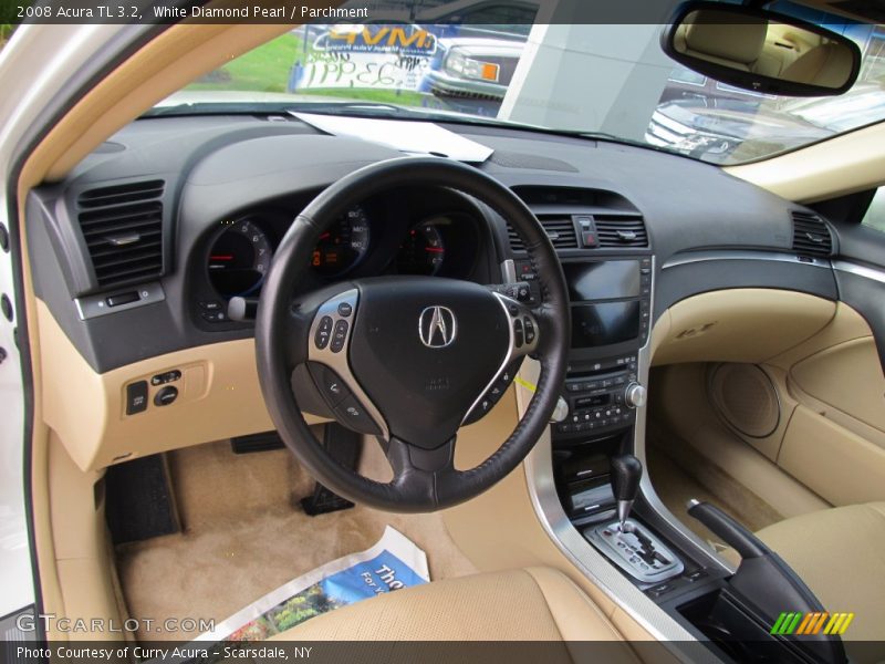 White Diamond Pearl / Parchment 2008 Acura TL 3.2