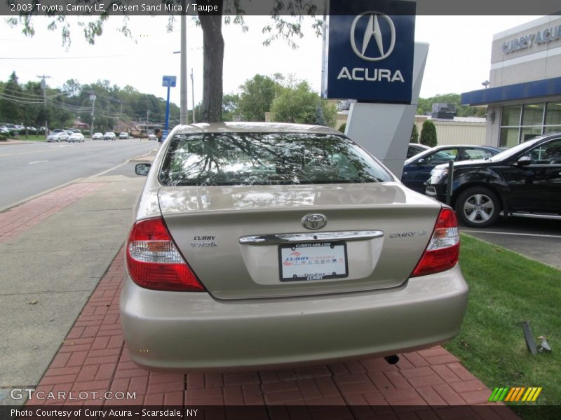 Desert Sand Mica / Taupe 2003 Toyota Camry LE