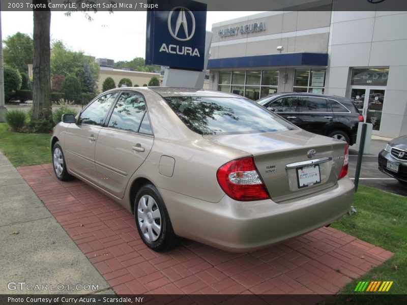 Desert Sand Mica / Taupe 2003 Toyota Camry LE
