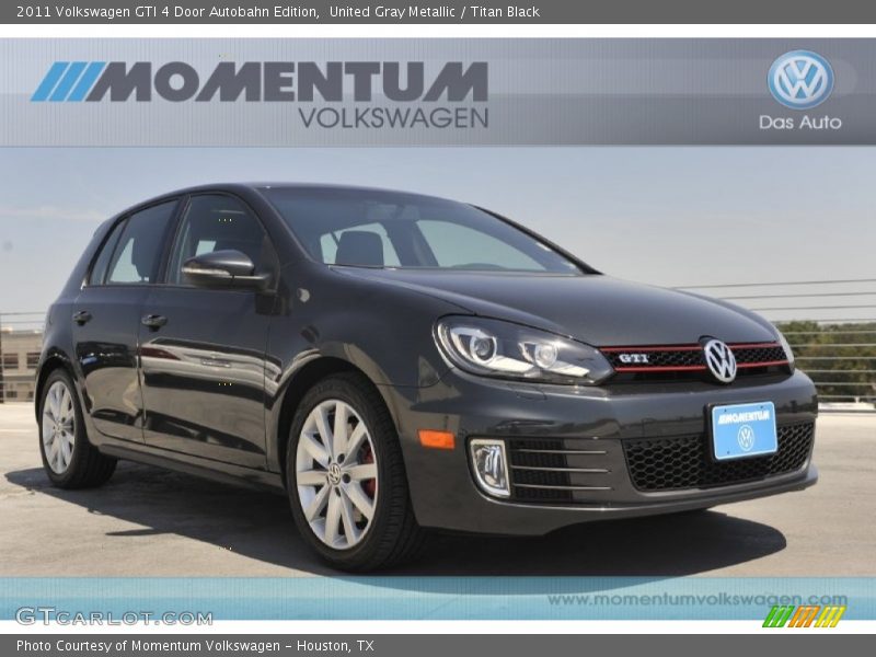 United Gray Metallic / Titan Black 2011 Volkswagen GTI 4 Door Autobahn Edition