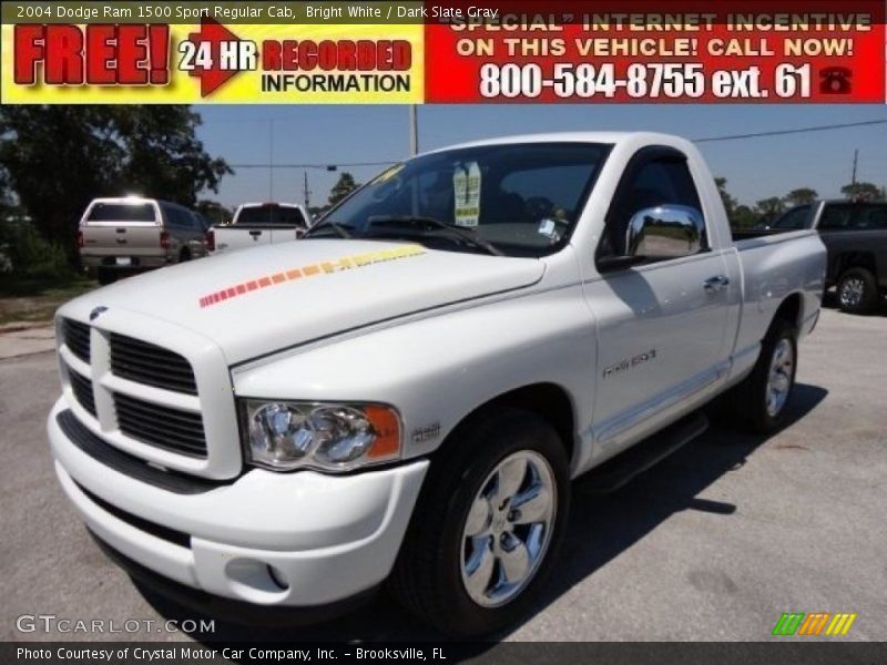 Bright White / Dark Slate Gray 2004 Dodge Ram 1500 Sport Regular Cab
