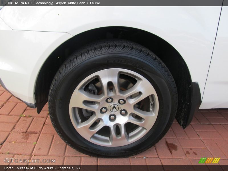 Aspen White Pearl / Taupe 2008 Acura MDX Technology