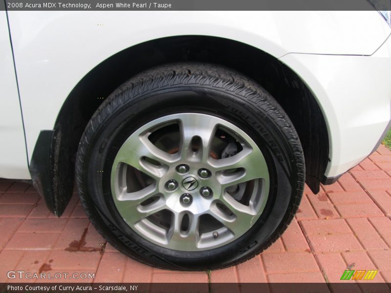Aspen White Pearl / Taupe 2008 Acura MDX Technology