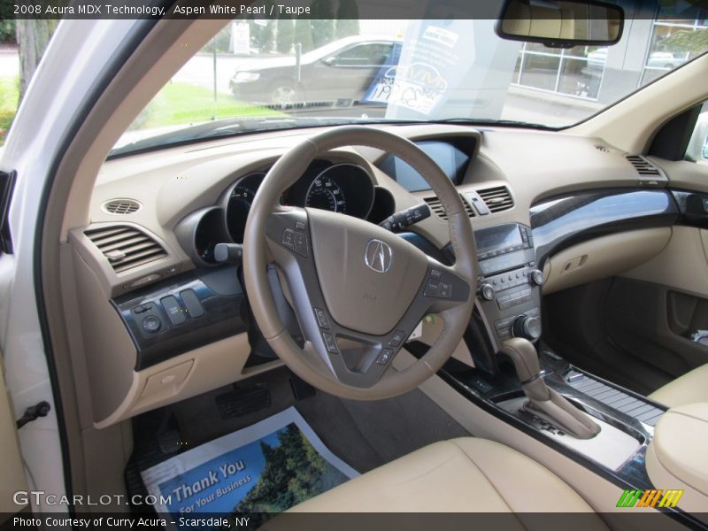 Aspen White Pearl / Taupe 2008 Acura MDX Technology