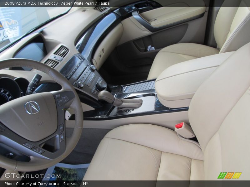 Aspen White Pearl / Taupe 2008 Acura MDX Technology