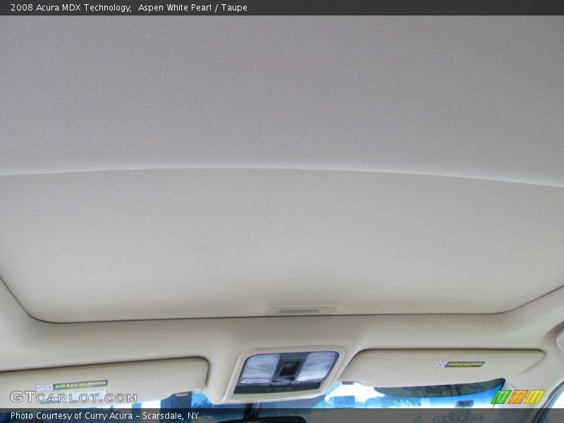 Aspen White Pearl / Taupe 2008 Acura MDX Technology