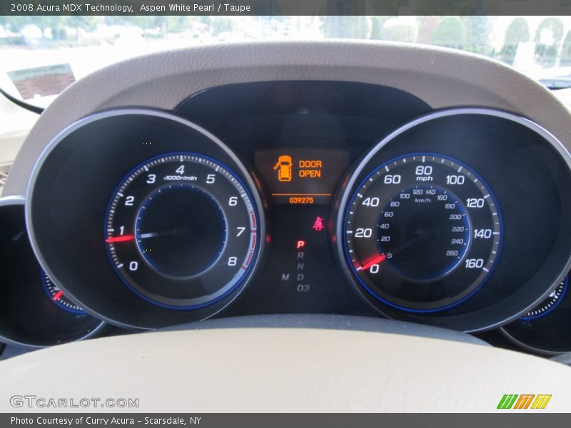 Aspen White Pearl / Taupe 2008 Acura MDX Technology