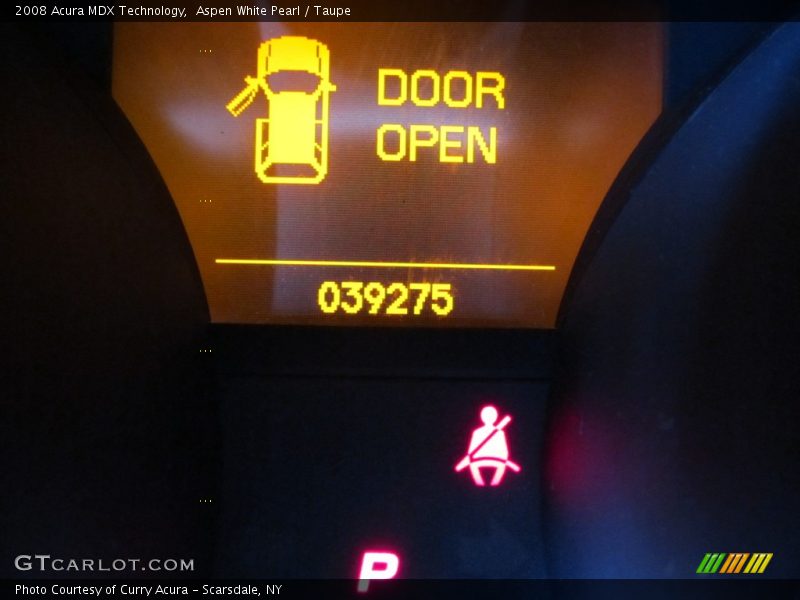 Aspen White Pearl / Taupe 2008 Acura MDX Technology