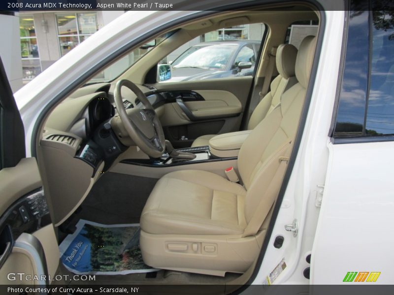 Aspen White Pearl / Taupe 2008 Acura MDX Technology