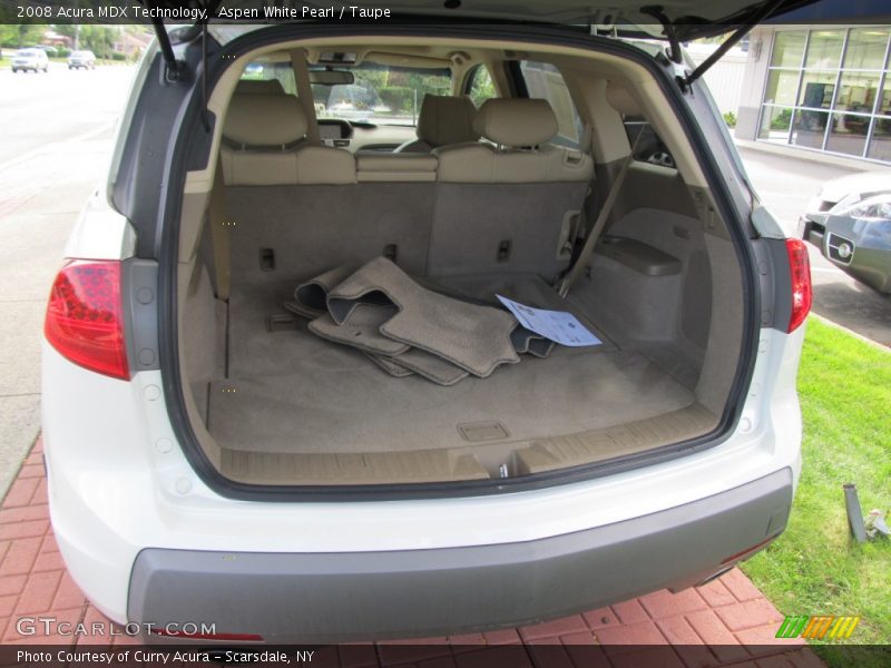 Aspen White Pearl / Taupe 2008 Acura MDX Technology