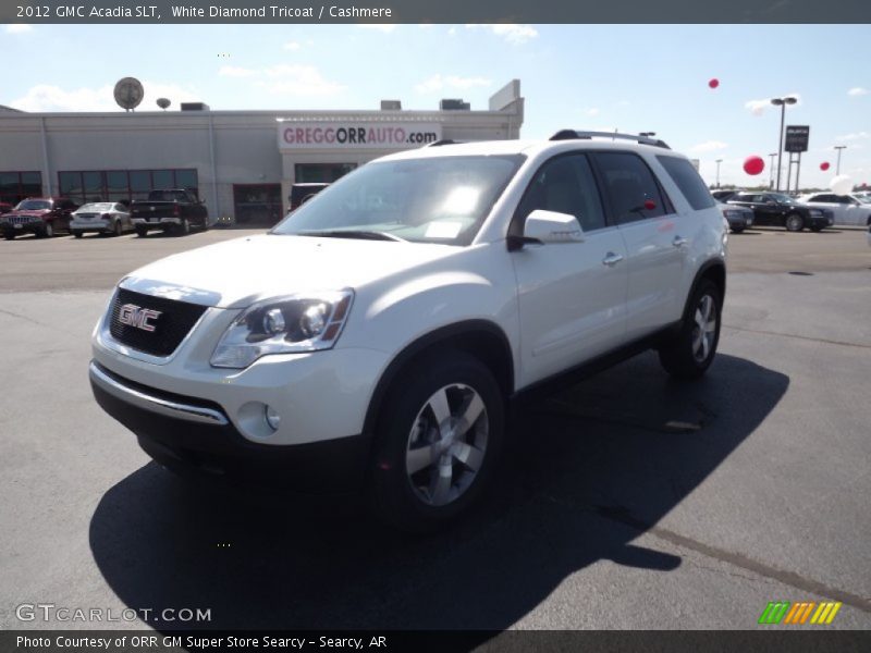 White Diamond Tricoat / Cashmere 2012 GMC Acadia SLT