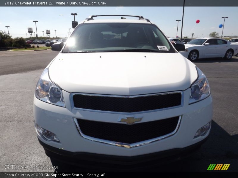 White / Dark Gray/Light Gray 2012 Chevrolet Traverse LS