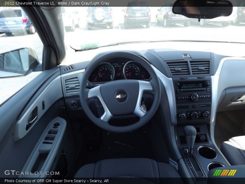 White / Dark Gray/Light Gray 2012 Chevrolet Traverse LS