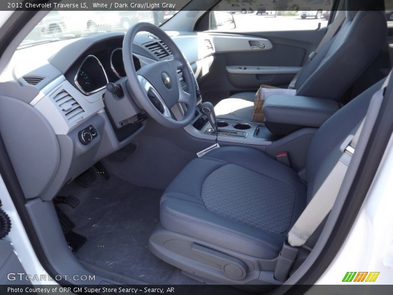 White / Dark Gray/Light Gray 2012 Chevrolet Traverse LS