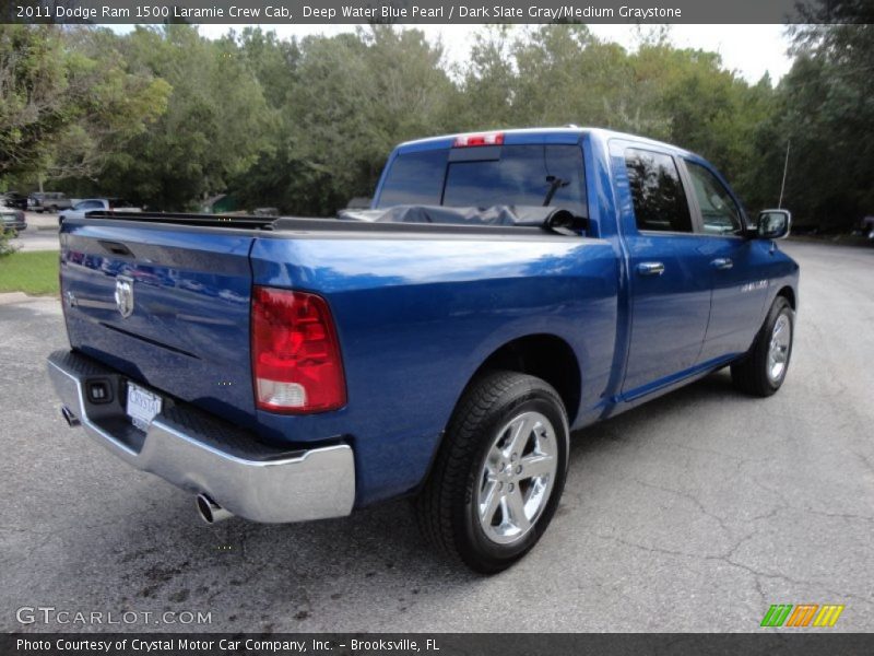 Deep Water Blue Pearl / Dark Slate Gray/Medium Graystone 2011 Dodge Ram 1500 Laramie Crew Cab