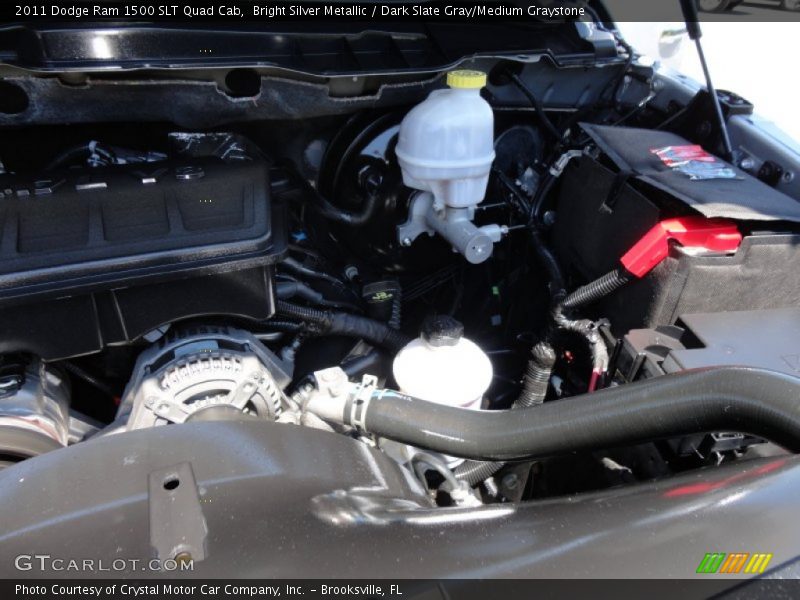 Bright Silver Metallic / Dark Slate Gray/Medium Graystone 2011 Dodge Ram 1500 SLT Quad Cab