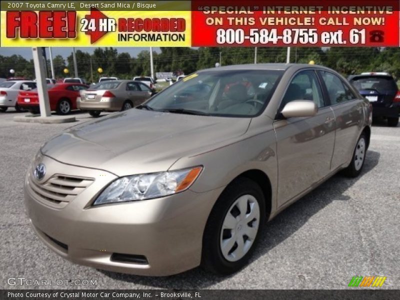 Desert Sand Mica / Bisque 2007 Toyota Camry LE