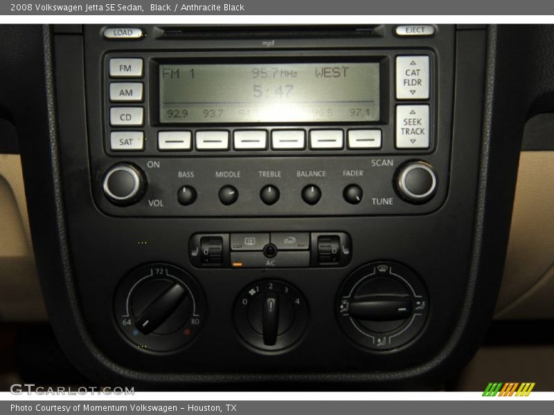 Black / Anthracite Black 2008 Volkswagen Jetta SE Sedan