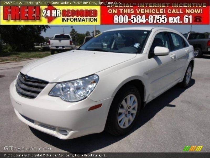 Stone White / Dark Slate Gray/Light Slate Gray 2007 Chrysler Sebring Sedan