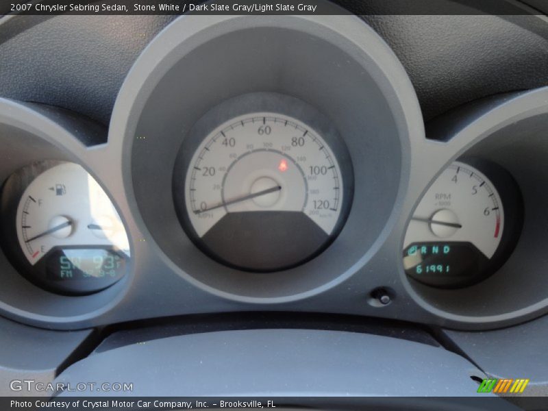 Stone White / Dark Slate Gray/Light Slate Gray 2007 Chrysler Sebring Sedan