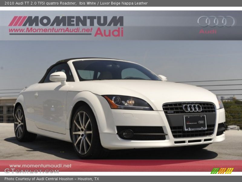 Ibis White / Luxor Beige Nappa Leather 2010 Audi TT 2.0 TFSI quattro Roadster