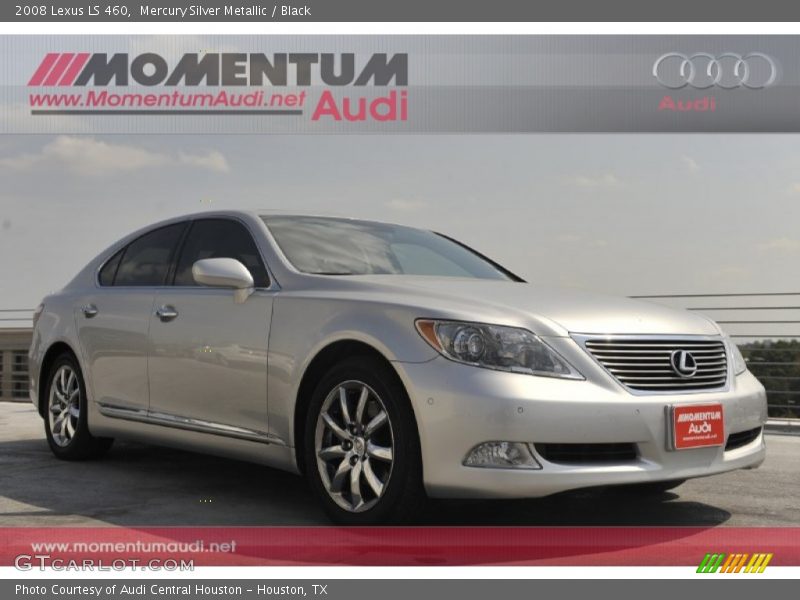 Mercury Silver Metallic / Black 2008 Lexus LS 460