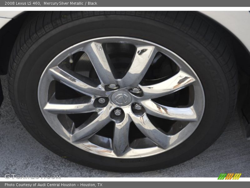 Mercury Silver Metallic / Black 2008 Lexus LS 460