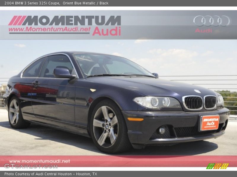 Orient Blue Metallic / Black 2004 BMW 3 Series 325i Coupe