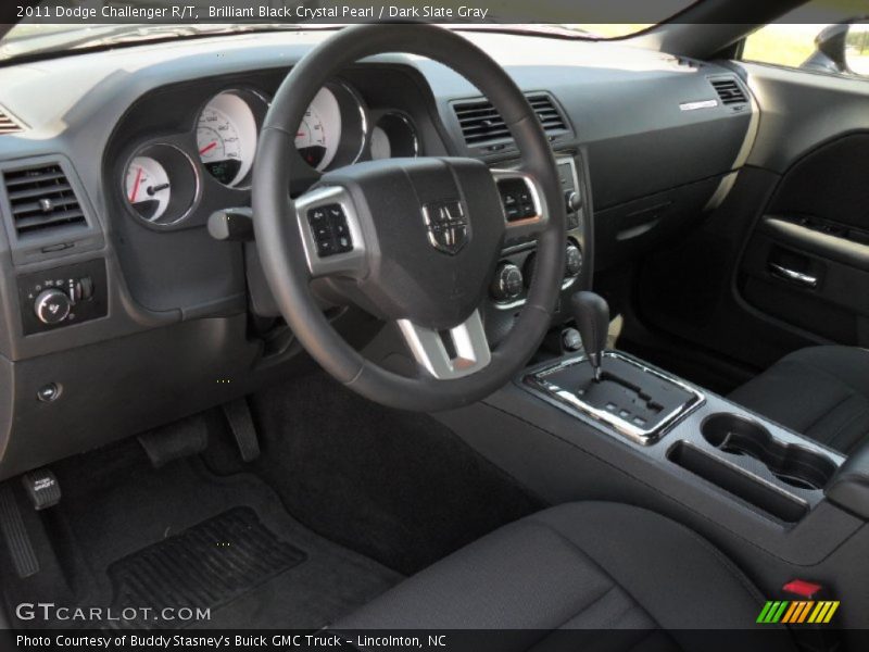 Brilliant Black Crystal Pearl / Dark Slate Gray 2011 Dodge Challenger R/T