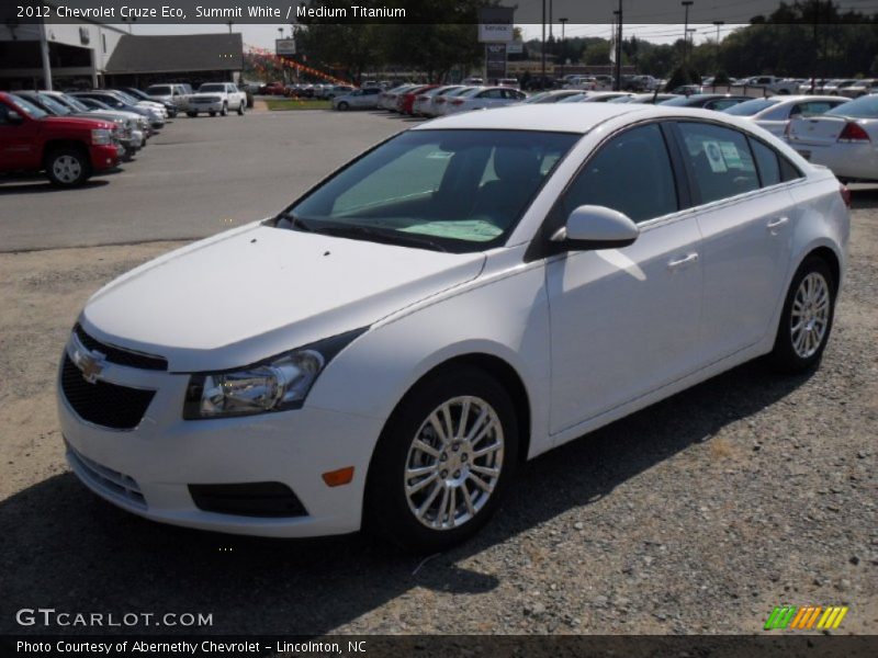 Summit White / Medium Titanium 2012 Chevrolet Cruze Eco