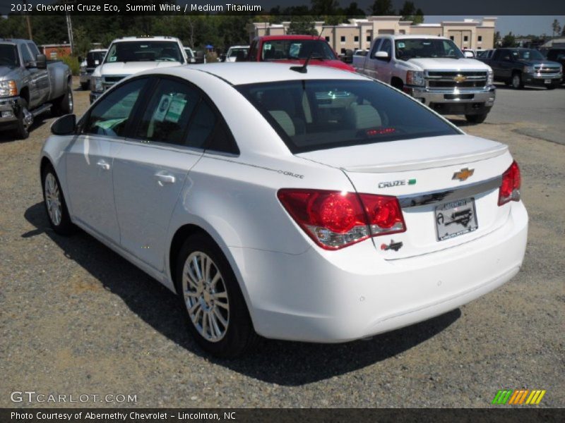 Summit White / Medium Titanium 2012 Chevrolet Cruze Eco