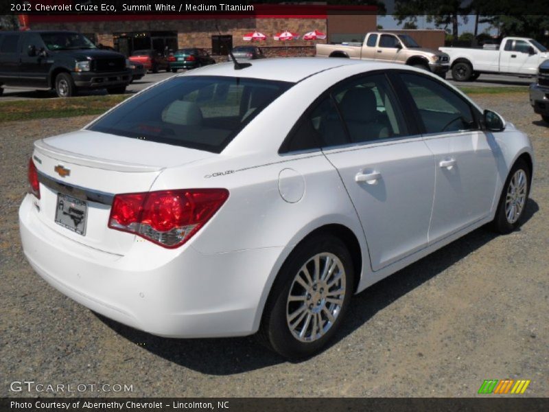 Summit White / Medium Titanium 2012 Chevrolet Cruze Eco