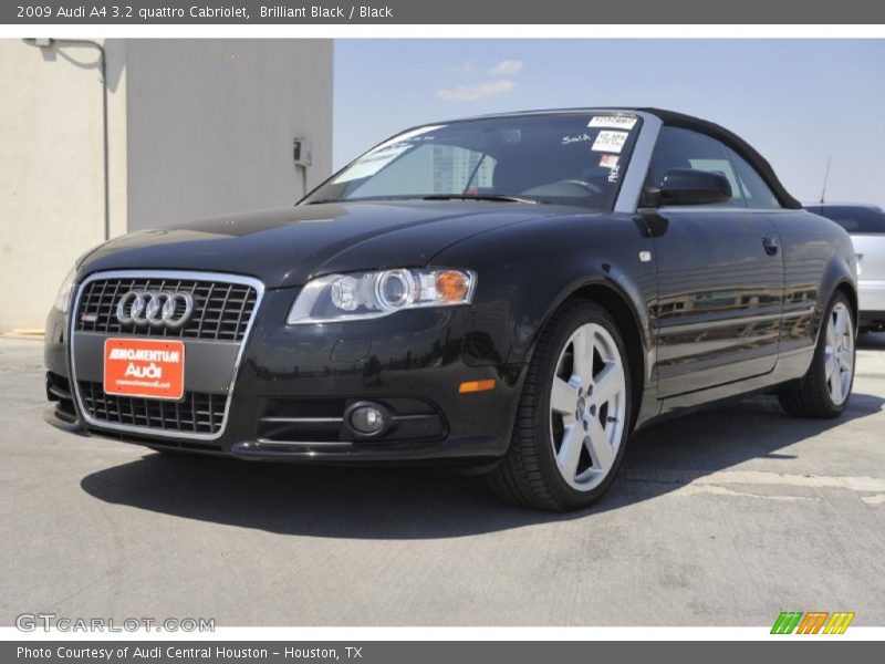 Brilliant Black / Black 2009 Audi A4 3.2 quattro Cabriolet