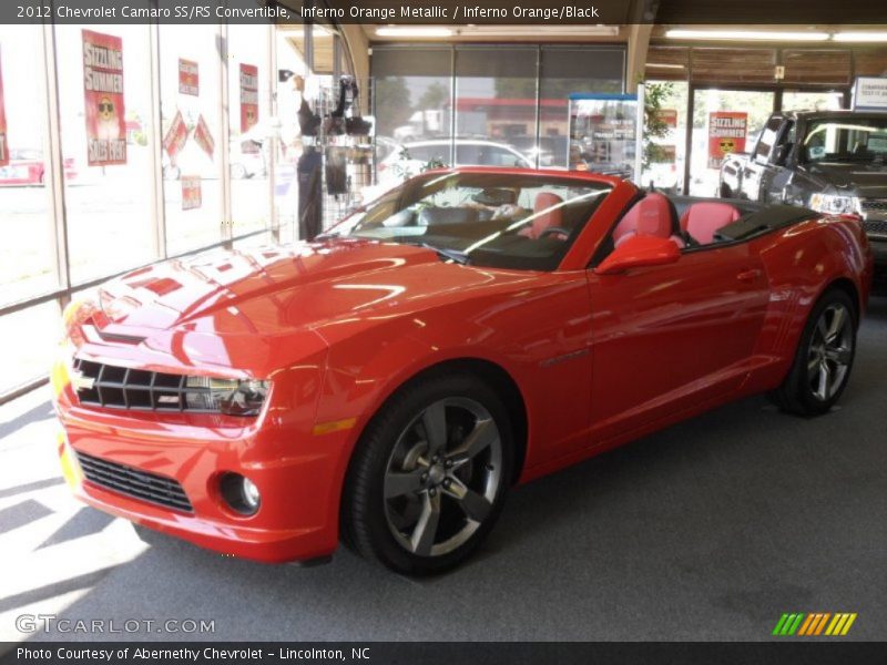 Inferno Orange Metallic / Inferno Orange/Black 2012 Chevrolet Camaro SS/RS Convertible