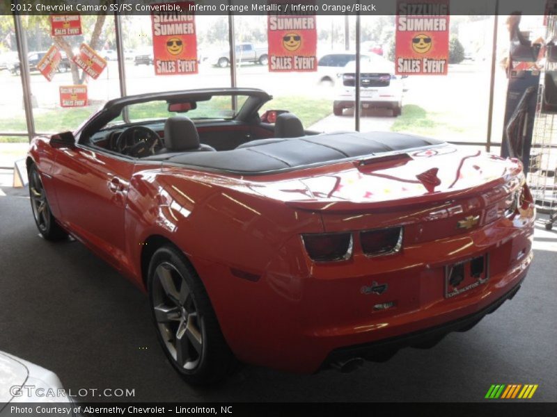 Inferno Orange Metallic / Inferno Orange/Black 2012 Chevrolet Camaro SS/RS Convertible