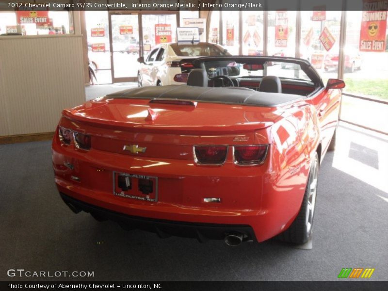 Inferno Orange Metallic / Inferno Orange/Black 2012 Chevrolet Camaro SS/RS Convertible