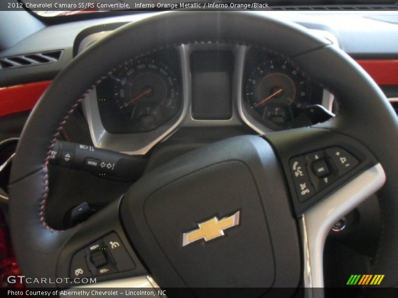 Inferno Orange Metallic / Inferno Orange/Black 2012 Chevrolet Camaro SS/RS Convertible