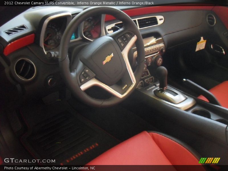 Inferno Orange Metallic / Inferno Orange/Black 2012 Chevrolet Camaro SS/RS Convertible