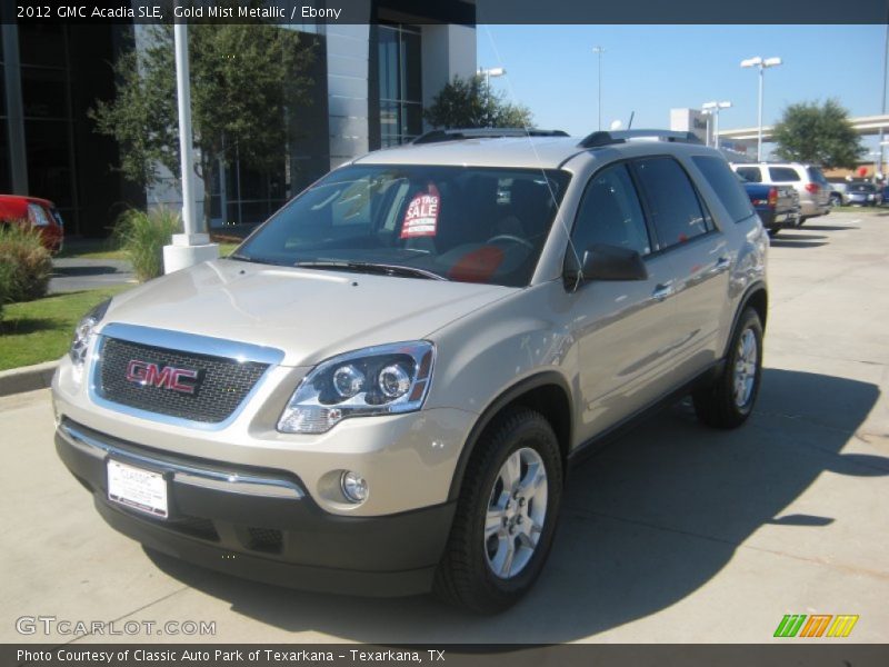 Gold Mist Metallic / Ebony 2012 GMC Acadia SLE