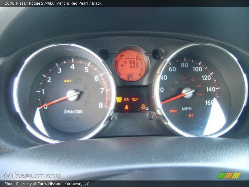 Venom Red Pearl / Black 2008 Nissan Rogue S AWD