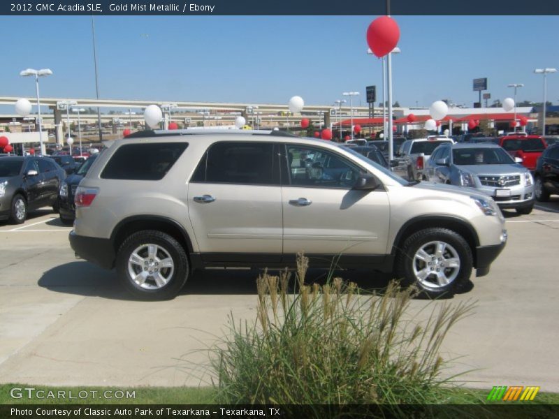 Gold Mist Metallic / Ebony 2012 GMC Acadia SLE